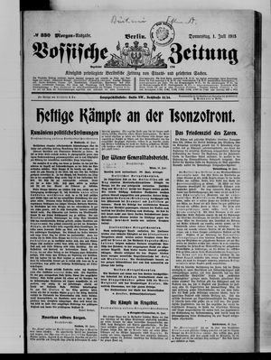 Vossische Zeitung vom 01.07.1915