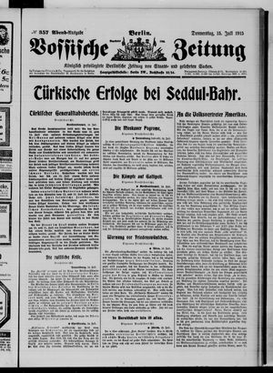 Vossische Zeitung vom 15.07.1915