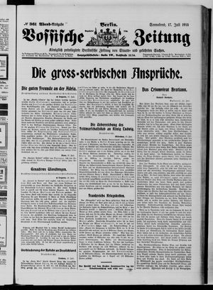 Vossische Zeitung vom 17.07.1915