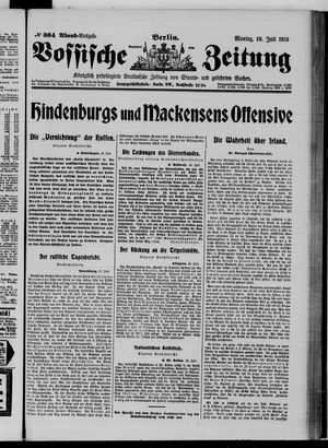 Vossische Zeitung vom 19.07.1915