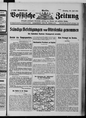 Vossische Zeitung vom 20.07.1915
