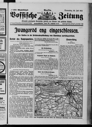 Vossische Zeitung vom 22.07.1915