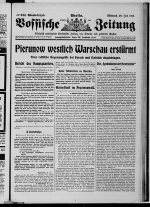 Vossische Zeitung vom 28.07.1915