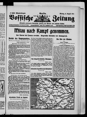 Vossische Zeitung on Aug 2, 1915