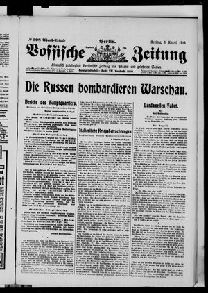 Vossische Zeitung vom 06.08.1915