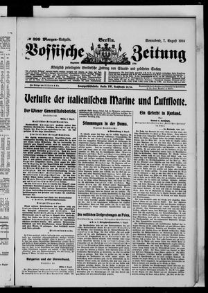Vossische Zeitung vom 07.08.1915