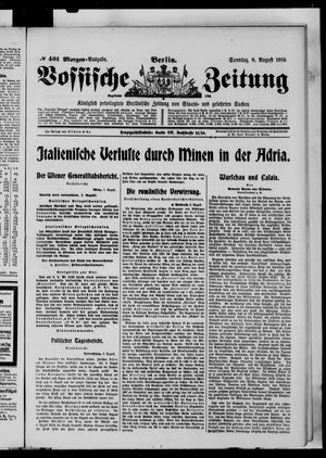 Vossische Zeitung vom 08.08.1915