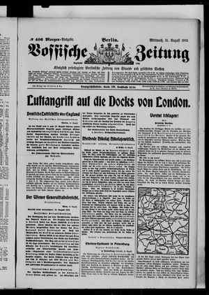 Vossische Zeitung vom 11.08.1915