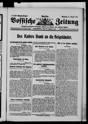 Vossische Zeitung vom 11.08.1915