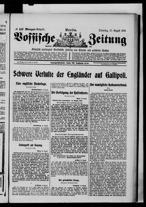 Vossische Zeitung vom 17.08.1915