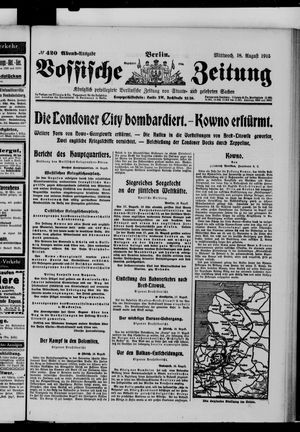 Vossische Zeitung vom 18.08.1915