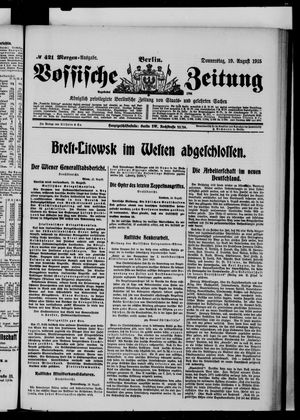 Vossische Zeitung vom 19.08.1915