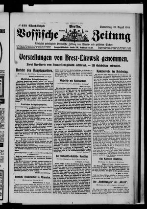 Vossische Zeitung vom 19.08.1915