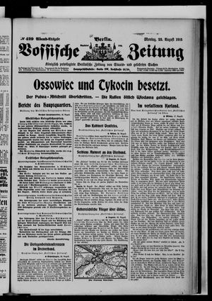 Vossische Zeitung vom 23.08.1915