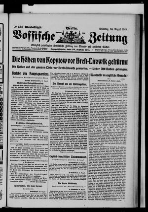 Vossische Zeitung vom 24.08.1915