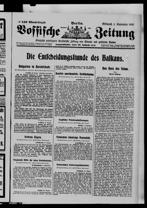 Vossische Zeitung vom 01.09.1915