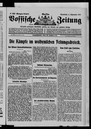 Vossische Zeitung vom 04.09.1915