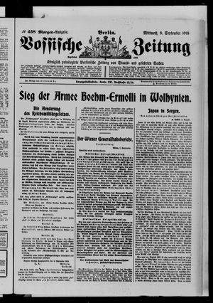 Vossische Zeitung vom 08.09.1915
