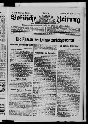 Vossische Zeitung vom 15.09.1915