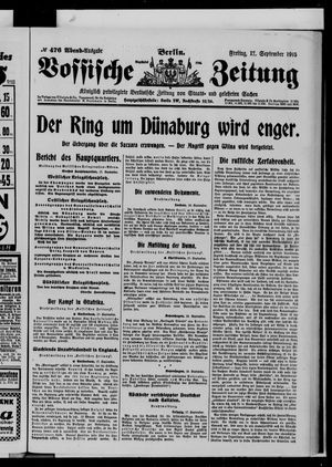 Vossische Zeitung vom 17.09.1915