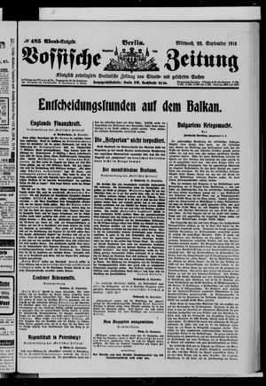 Vossische Zeitung vom 22.09.1915