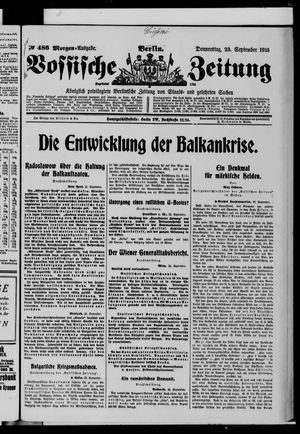 Vossische Zeitung vom 23.09.1915