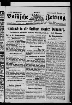 Vossische Zeitung vom 23.09.1915