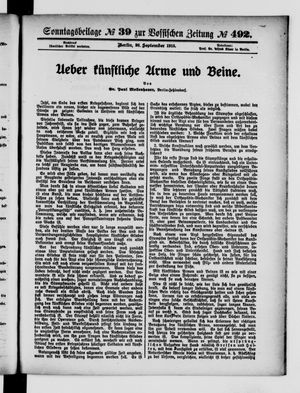 Vossische Zeitung vom 26.09.1915