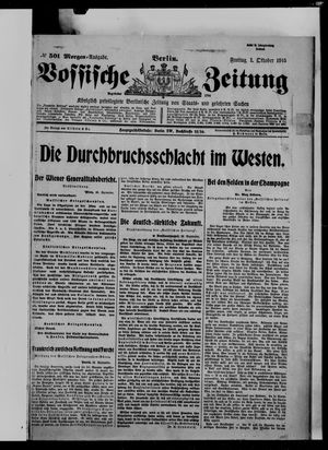 Vossische Zeitung vom 01.10.1915