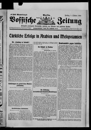Vossische Zeitung vom 01.10.1915