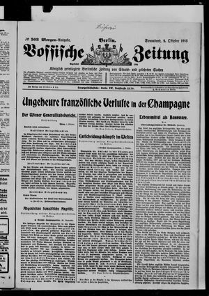 Vossische Zeitung vom 02.10.1915