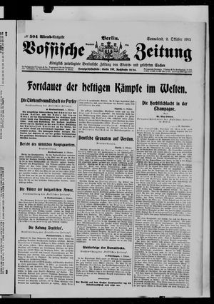 Vossische Zeitung vom 02.10.1915