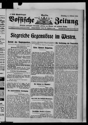 Vossische Zeitung vom 05.10.1915