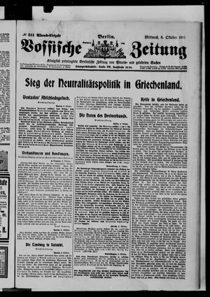Vossische Zeitung vom 06.10.1915
