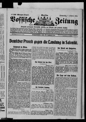 Vossische Zeitung vom 07.10.1915