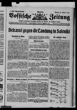 Vossische Zeitung vom 11.10.1915