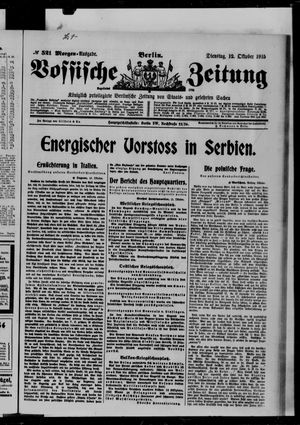 Vossische Zeitung vom 12.10.1915