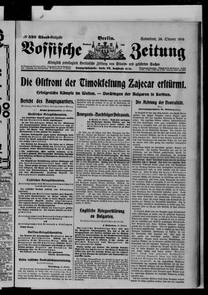 Vossische Zeitung vom 16.10.1915