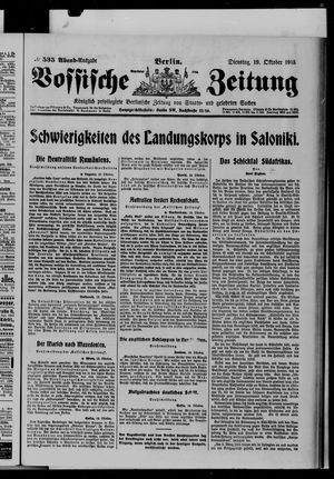 Vossische Zeitung vom 19.10.1915