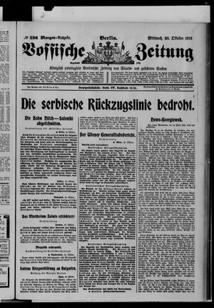 Vossische Zeitung on Oct 20, 1915