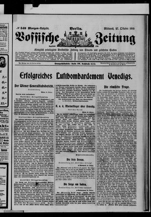 Vossische Zeitung on Oct 27, 1915