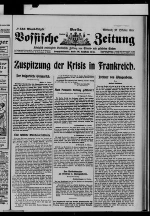 Vossische Zeitung on Oct 27, 1915