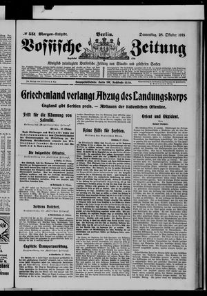 Vossische Zeitung vom 28.10.1915