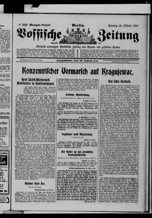 Vossische Zeitung vom 31.10.1915