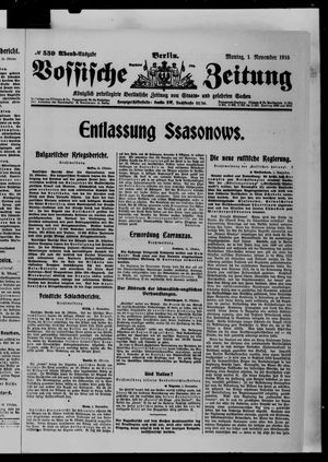 Vossische Zeitung vom 01.11.1915