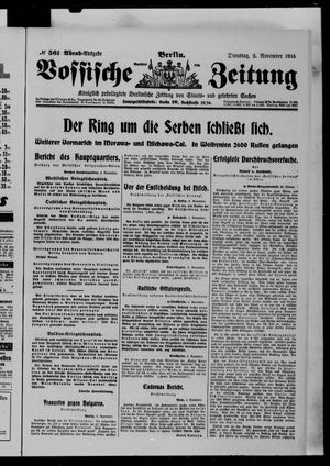 Vossische Zeitung vom 02.11.1915