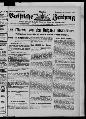 Vossische Zeitung on Nov 11, 1915