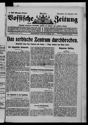 Vossische Zeitung vom 20.11.1915