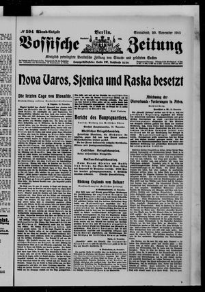 Vossische Zeitung vom 20.11.1915