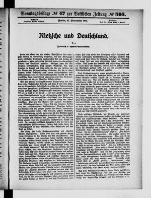 Vossische Zeitung vom 21.11.1915
